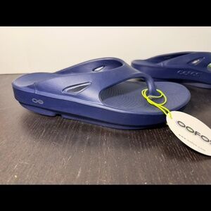 OOFOS OOriginal Thong Sandals Navy Unisex EU40 US Mens 7/Womans 9